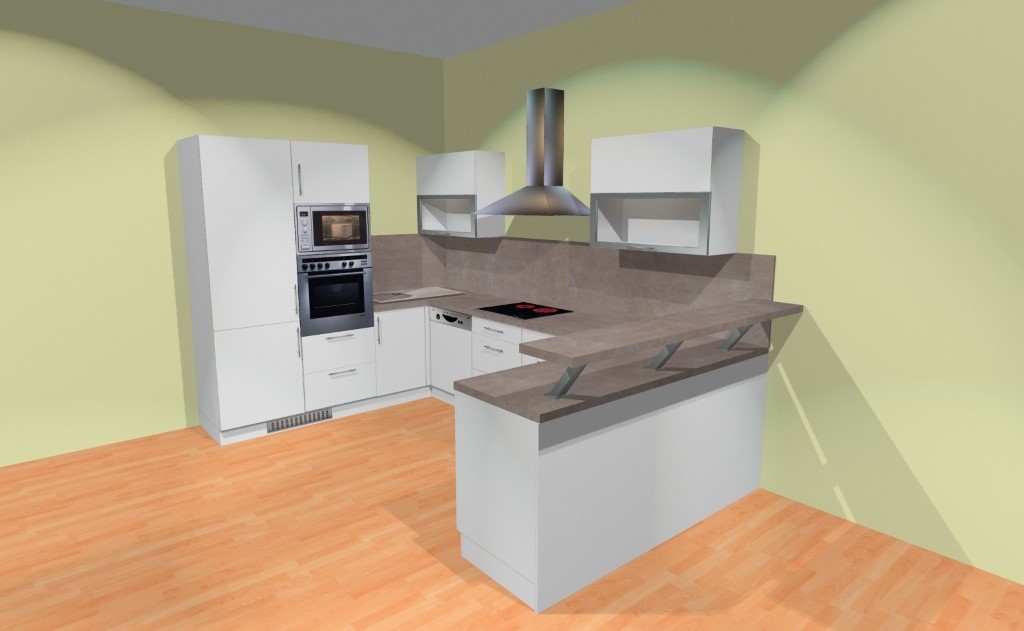 3D vizualizace kuchyňských linek