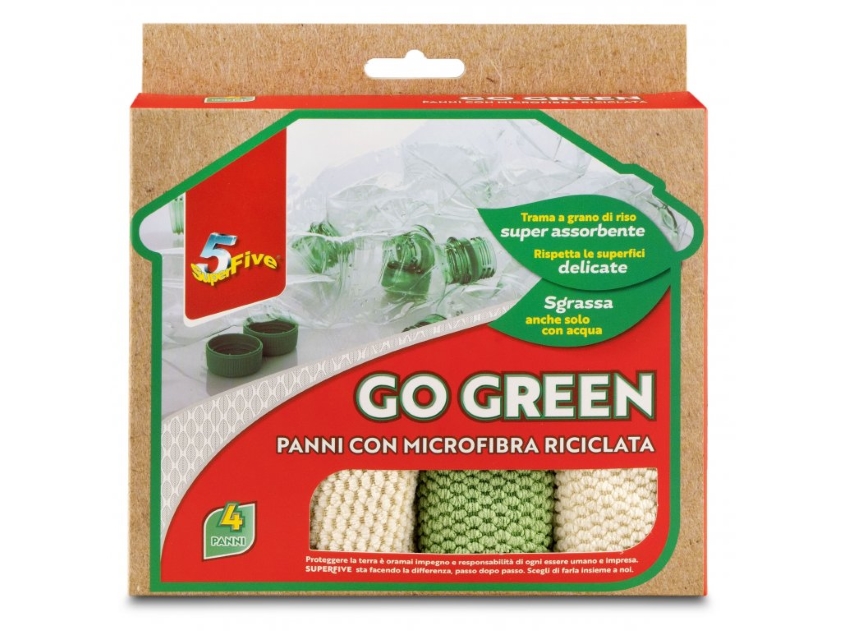 Utěrky SUPERFIVE Go Green z recyklovaného vlákna