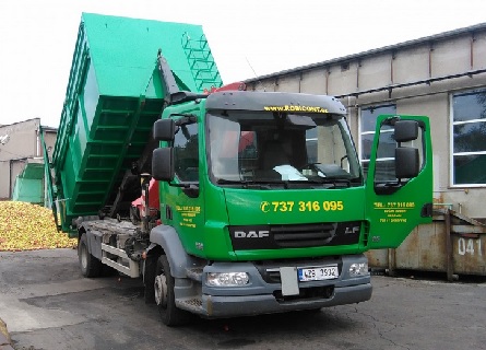 Přistavení kontejneru na odpad a odvoz odpadu na sběrný dvůr
