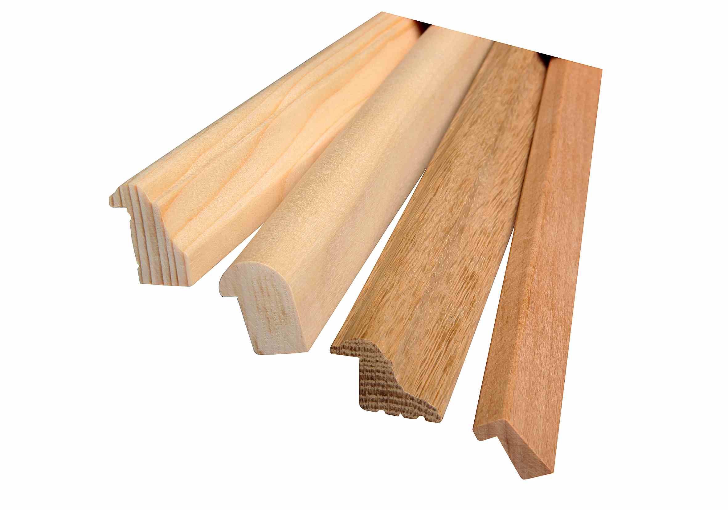 bohatá nabídka dřevěných lišt