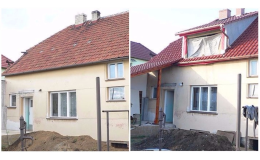 Realizace střechy - před a po, KD SLUŽBY Vladimír David