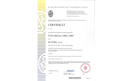 Certifikát, ELTOM, s.r.o., Ostrava: elektromontážní práce
